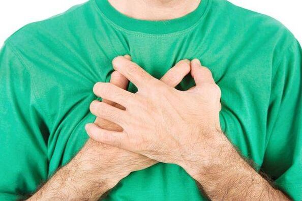 Chest pain due to osteochondrosis